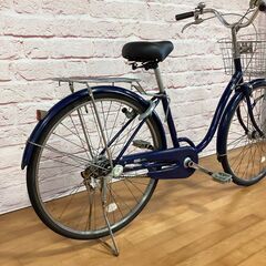  【大人用】整備済中古自転車 ブリヂストン 26型エコロ 青色 <自転車のオオムラ 静岡店>の画像