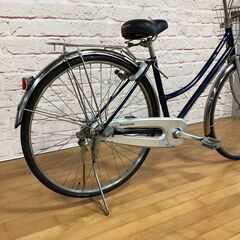 【大人用】整備済中古自転車 ブリヂストン 27型ロングティーンデラックスチェーンL型 ネイビー色 <自転車のオオムラ 静岡店> の画像