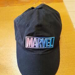 MARVEL 刺繍ロゴ ブラックキャップ
