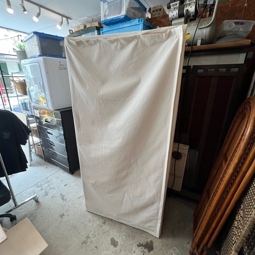 売約済み【武蔵小山店】[在庫2点] 　無印良品 MUJI パイン材 パイン材ユニットシェルフ　ワードローブ用カバー　ワードローブ 布カ