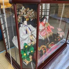 親王ケース飾り LED照明付きガラスケース入り雛人形 あかり八角格子　　　　旭市から♪の画像