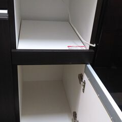 【ドリーム池田店】★ジモティー家具SALE20%off★食器棚　ロータイプ　ブラウン　IKZ-884の画像