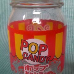  不二家ペコちゃんPEKO★ポップキャンディ(復刻デザイン)ガラス瓶・硝子容器◎小物入れ インテリア置物マスコットキャンデーボトル 空き瓶 キッチン Fujiya Glass Jar現品限り★の画像