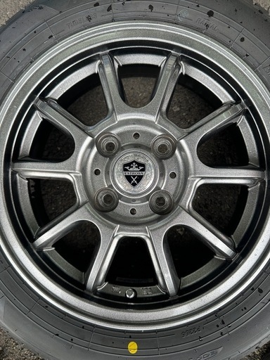 軽自動車　155/65R14 タイヤホイールセット　ブリヂストン　2025年新品ラベル付き