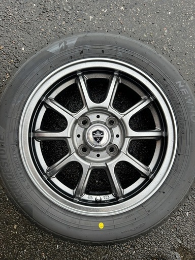 軽自動車　155/65R14 タイヤホイールセット　ブリヂストン　2025年新品ラベル付き