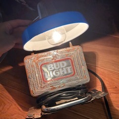 【ライトサイン】Bud Light (バドライト) ビンテージ ライト 傘付き サイン アドバタイジングの画像