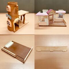 シルバニアファミリー　森の学校・森のおしゃれなケーキ屋さんパーツセット