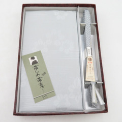 帯締め・帯揚げセット 法事用 灰色 箱付き 絹 和装小物 【キモノオフ野々市若松店】の画像