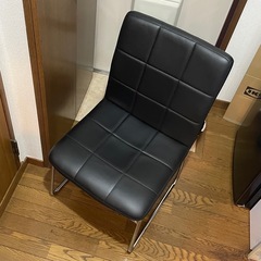 黒い革製チェア 椅子 1人用