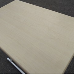 ● 折りたたみデスク  ハイテーブル パソコン 学習 ワーキング カフェ テーブル  机 ナチュラルカラー W800×D500×H715mm 中古 ③の画像