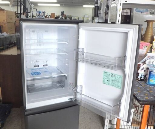 2ドア冷蔵庫 146L 2022年製 MITSUBISHI MR-P15G-H1 マットチャコール