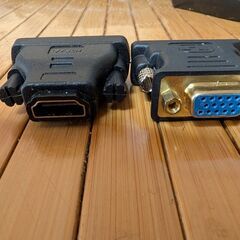 DVI-HDMI、双方向DVI（DVI-D）-HDMIオス-メスアダプター、DVI VGA 変換 アダプター DVI-D (24+1) オス to VGA (ミニ D-Sub 15ピン) メス コンバーター 単方向伝送 フルHD 1080p DVI 25ピン D-sub 15ピン 変換 プラグ DVI RGB 中継 延長 コネクターの画像