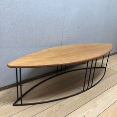 サーフボード型 ローテーブル センターテーブル　【糸島市内 送料無料】88122-7-007の画像