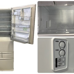 東◎#483 クリーニング済！【2023年製】動作品 TOSHIBA 東芝ノンフロン冷凍冷蔵庫＜家庭用＞ 形名:GR-U41GK (WT) 5ドア ホワイト 411L  の画像