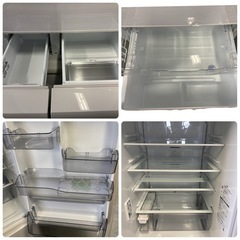 東◎#483 クリーニング済！【2023年製】動作品 TOSHIBA 東芝ノンフロン冷凍冷蔵庫＜家庭用＞ 形名:GR-U41GK (WT) 5ドア ホワイト 411L  の画像