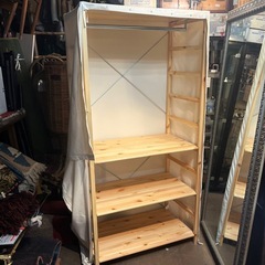 【武蔵小山店】 無印良品 MUJI パイン材 ワードローブ 布カ...