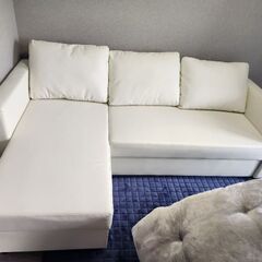 【決定済】N.Shield ノアーク ソファベッド ホワイト 収納付きの画像