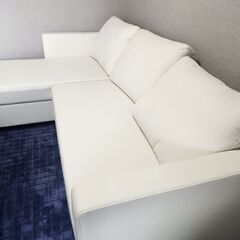 【決定済】N.Shield ノアーク ソファベッド ホワイト 収納付きの画像