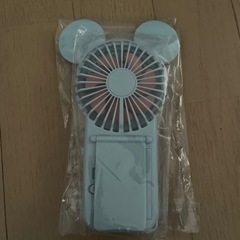 ミッキーマウス ストラップ付きハンディ扇風機の画像