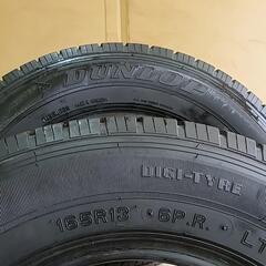 工賃込み✨165R13バン規格タイヤ(165/80R13 90/88N同等)✨サクシード、プロボックス等に☆別途でホイール有ります。の画像