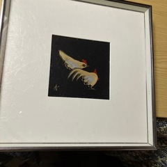 輪島塗　鶏　パネル