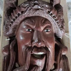 龍眼木のお面　龍