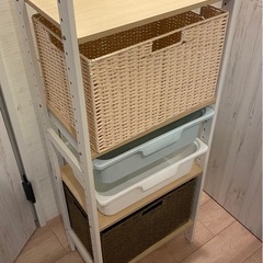 【取りに来られる人限定】★カゴ付き収納ボックス
