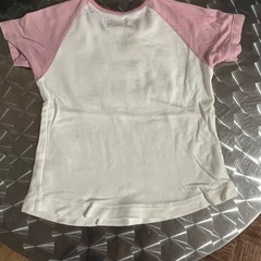 bébé 刺繍入り Tシャツ ピンクホワイト 95 キッズの画像