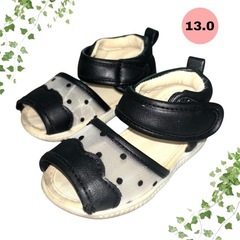 ベビーサンダル❤女の子　13.0　ドット柄　キッズ　子供靴