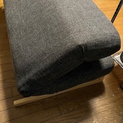 ハイバックリクライニング２人掛けソファ。座椅子型で折り畳み可能。直接引き取りの画像