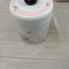 ホーロー　保存容器　レトロ　花柄