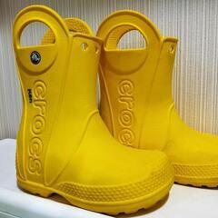 雨靴　レインブーツ　17cm　中古　記名あり　クロックス