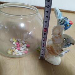 ミニ　金魚鉢　飾り　セット　メダカ　の画像
