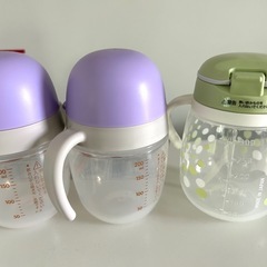 【お譲り先決定】Pigeon マグマグコロン コップ combiストロー飲みマグ 3個セットの画像