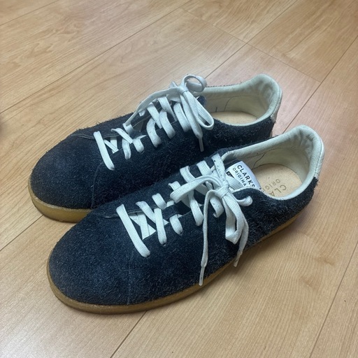 希少　CLARKS クラークス　ネイビー スエード　スニーカー　スエード美品です