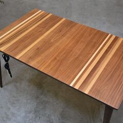 ≪zyt2186ジ≫ 協立工芸 walk-on こたつダイニングテーブル プレス135HI ミックス杢 おしゃれ/モダン/木目/北欧/中古家具/宮城県仙台市 70425-14の画像