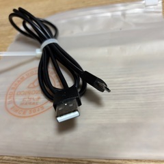 USB-A to Micro USBケーブル 黒の画像