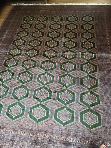 高級パキスタン絨毯345x281cm(クリーニング済み)