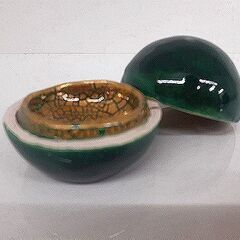 札幌【香合 まりも 千代 陶器】元箱付き 合子 茶道具 風炉 炉 お香合 蓋もの 蓋物 仏具 北20条店の画像