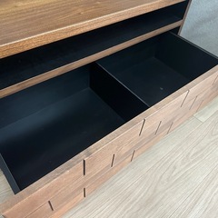 レンガ調　テレビ台　ブラウン