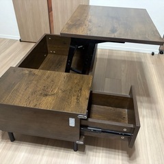 天板昇降式ローテーブル 幅90cm