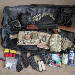 引退品　電動ガン　ak-47 ガスガン タクティカル装備セット ...