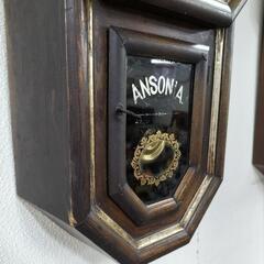 ●アンソニア ANSONIA 八角掛け時計 TRADE MARK トレードマーク　昭和レトロ アンティーク時計 オブジェ 振り子時計 柱時計 ヴィンテージの画像
