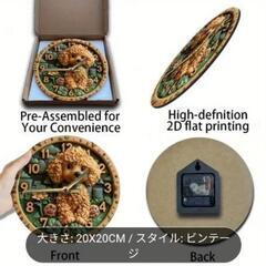 プードル♥ビンテージ♥スタイル♥ 静音♥掛け時計 20x20CMの画像
