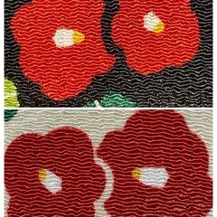 【済】京都くろちく　ちりめん織　3種　ポーチセット　の画像