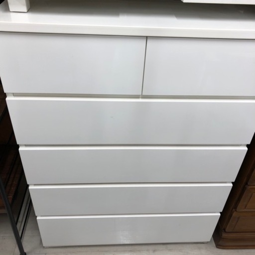 ニトリ　5段チェスト　ホワイト　【トレファク堺福田店】