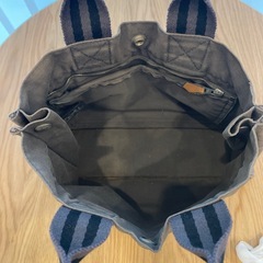エルメス　グレー キャンバストートバッグの画像