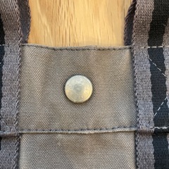 エルメス　グレー キャンバストートバッグの画像