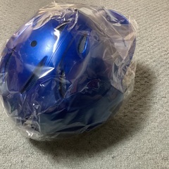 ミズノ　軟式用両耳ヘルメット　ブルーマイカに再塗装　ベイスターズファンの方への画像