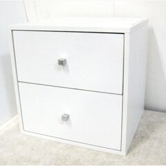 2段引出付きボックス　キューブボックス　約35㎝角奥行31㎝　収...